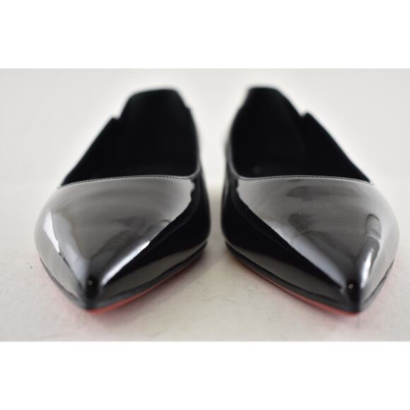 Christian Louboutin Hot Chickita Flat Black Patent Leather Ballet Ballerina 41 - Picture 7 of 12